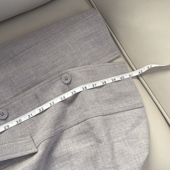 Calvin Klein Gray Sheath Dress with Cap Sleeves and Mandarin Collar - Picture 6 of 6